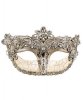 maska wenecka Colombina Antiquiert – widok z przodu venetian masquerade mask – detal zdobienia